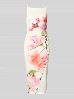 Sukienka koktajlowa z marszczeniami i rozporkiem Lipsy