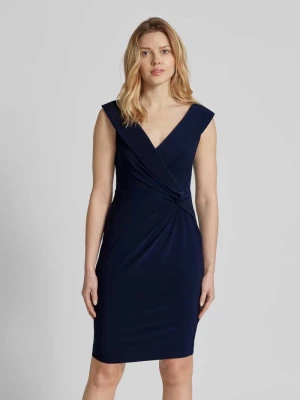 Sukienka koktajlowa z marszczeniami model ‘LEONIDAS’ Lauren Ralph Lauren