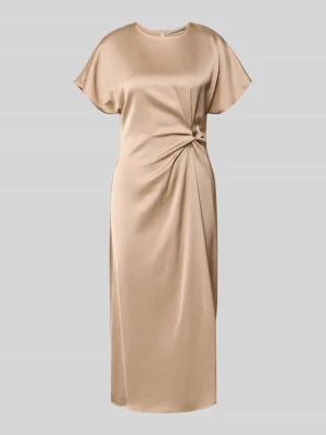 Sukienka koktajlowa z marszczeniem i rękawkami typu cap Christian Berg Cocktail