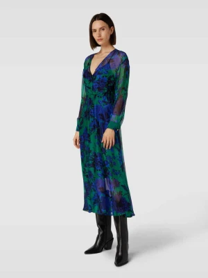 Sukienka koktajlowa z mieszanki jedwabiu i wiskozy model ‘ABITO’ LIU JO BLACK