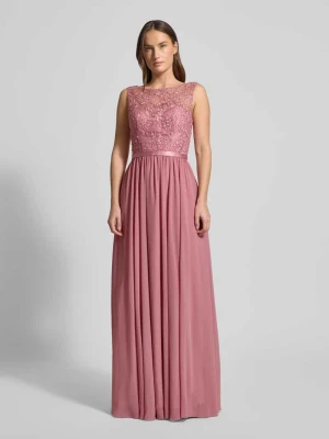 Sukienka koktajlowa z obszyciem z kamieni stras luxuar