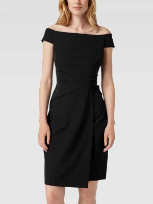 Sukienka koktajlowa z odkrytymi ramionami model ‘SARAN SHORT’ Lauren Ralph Lauren