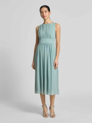 Sukienka koktajlowa z okrągłym dekoltem i paskiem w talii Swing