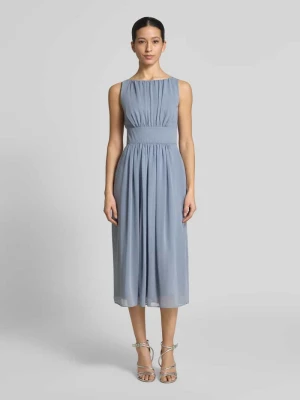 Sukienka koktajlowa z okrągłym dekoltem i paskiem w talii Swing