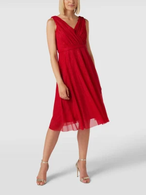 Sukienka koktajlowa z paskiem w talii TROYDEN COLLECTION