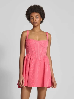 Sukienka koktajlowa z prostokątnym dekoltem model ‘NISA’ bardot