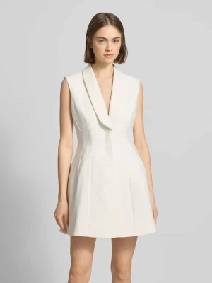 Sukienka koktajlowa z szalowym kołnierzem model 'DESTENE HOURGLASS' bardot