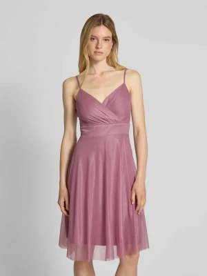 Sukienka koktajlowa z taśmą w talii TROYDEN COLLECTION