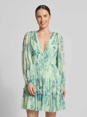 Sukienka koktajlowa z tiulu z dekoltem w serek Lace & Beads