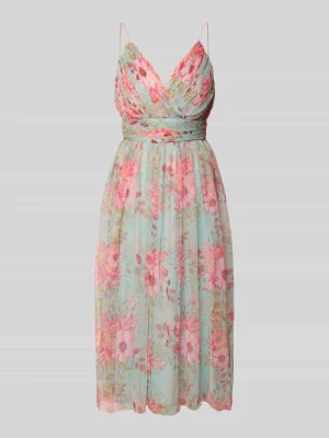 Sukienka koktajlowa z tiulu z paskiem w talii Lace & Beads