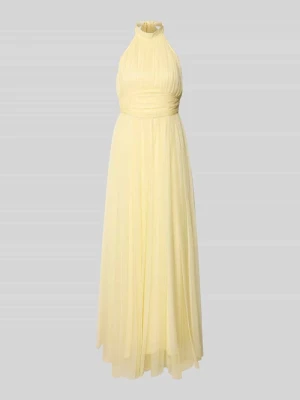 Sukienka koktajlowa z wiązaniem na szyi z tasiemką w talii Lace & Beads