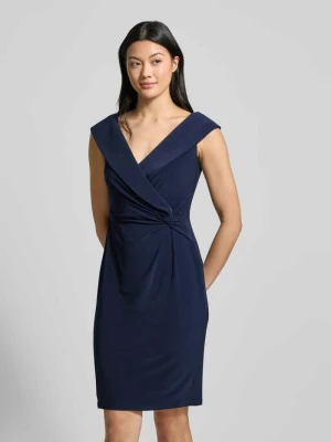 Sukienka koktajlowa z wiązanym detalem model ‘LEONIDAS’ Lauren Ralph Lauren