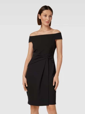 Sukienka koktajlowa z wiązanym detalem model ‘SARAN’ Lauren Ralph Lauren