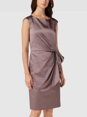 Sukienka koktajlowa z wiązanym detalem model ‘VANDISSA’ Lauren Ralph Lauren