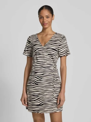Sukienka kopertowa taliowana z mieszanki wiskozy i lnu model ‘MYMILO’ Vero Moda