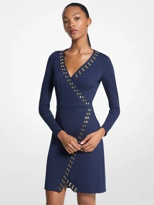 Sukienka kopertowa z ćwiekami MICHAEL Michael Kors