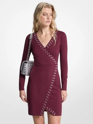 Sukienka kopertowa z ćwiekami MICHAEL Michael Kors