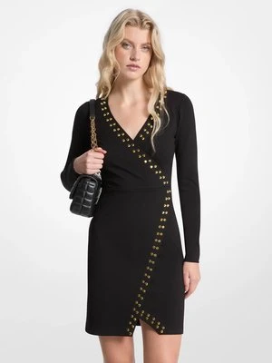 Sukienka kopertowa z ćwiekami MICHAEL Michael Kors