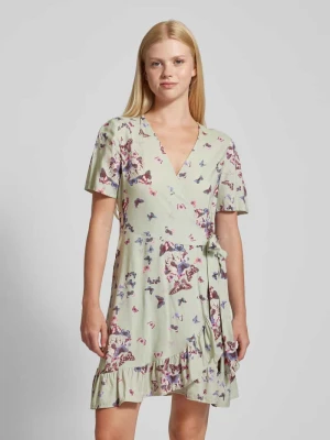 Sukienka kopertowa z dołem obszytym falbaną model ‘ELISABETH’ Only