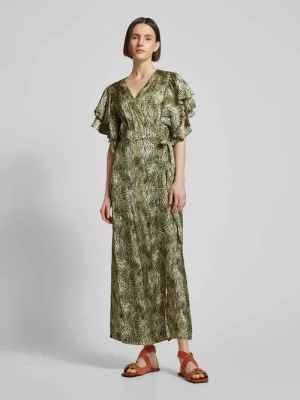 Sukienka kopertowa z mieszanki wiskozy z falbanami model ‘SABINA’ Copenhagen Muse