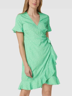 Sukienka kopertowa z rękawami w falbanami model ‘HENNA’ Vero Moda