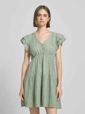 Sukienka koronkowa lekko rozkloszowana z czystej bawełny model ‘HELENA’ Only