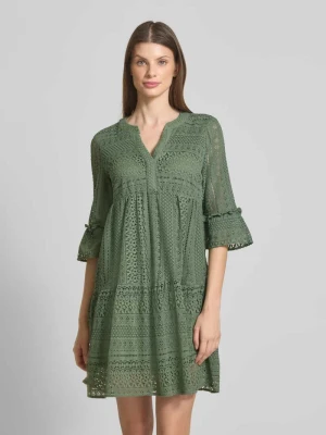 Sukienka koronkowa o kroju regular fit z mieszanki bawełny model ‘HONEY’ Vero Moda