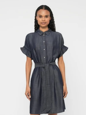 Sukienka koszulowa Armani Exchange ciemnoniebieski denim