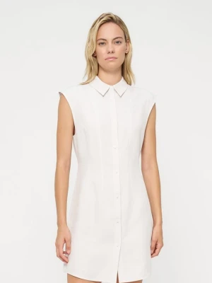 Sukienka koszulowa Calvin Klein mleczny