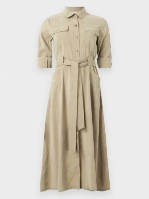 Sukienka koszulowa DKNY khaki