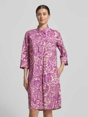 „Sukienka koszulowa do kolan z brustaszą” WHITE LABEL