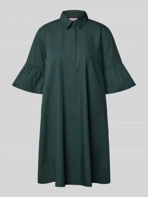 Sukienka koszulowa do kolan z kołnierzykiem typu kent model 'EPOCHE' Emme