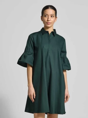 Sukienka koszulowa do kolan z kołnierzykiem typu kent model 'EPOCHE' Emme
