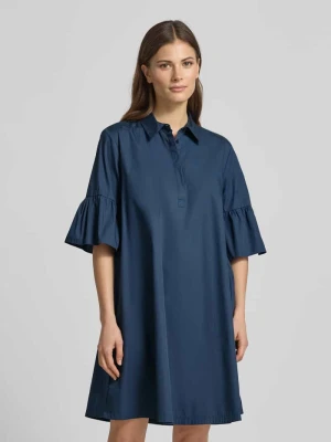 Sukienka koszulowa do kolan z kołnierzykiem typu kent model 'EPOCHE' Emme