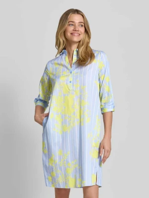 Sukienka koszulowa do kolan z krótką listwą guzikową milano italy