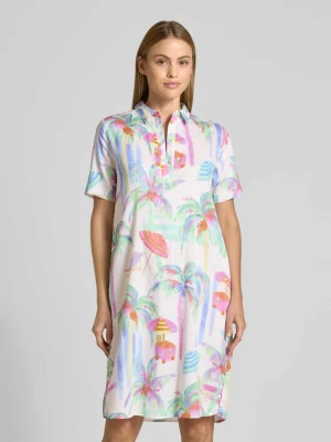 Sukienka koszulowa do kolan z krótką listwą guzikową milano italy