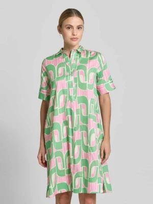 Sukienka koszulowa do kolan z krótką listwą guzikową milano italy