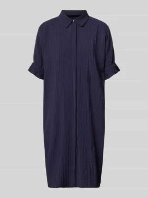 Sukienka koszulowa do kolan z krytą listwą guzikową FREE/QUENT