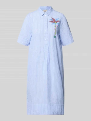 Sukienka koszulowa do kolan z nadruk z motywem milano italy