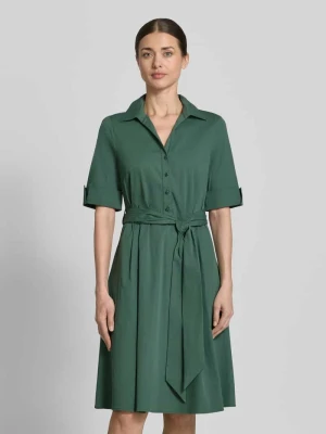 Sukienka koszulowa do kolan z wiązanym paskiem ROBE LÉGÈRE