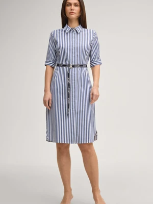 Sukienka koszulowa Dominique w granatowo-białe paski Joop