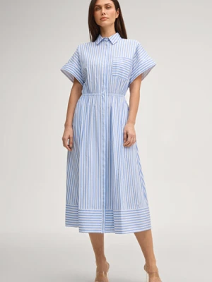 Sukienka koszulowa Donika w jasnoniebieskie/białe paski Joop