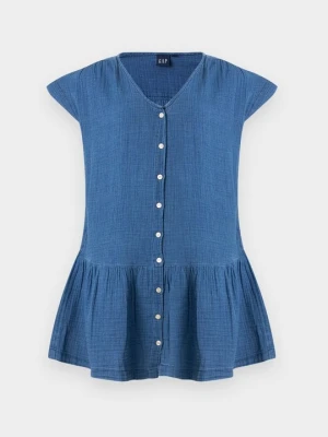 Sukienka koszulowa GAP niebieski denim