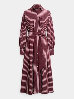 Sukienka koszulowa Lauren Ralph Lauren ciemnoczerwony