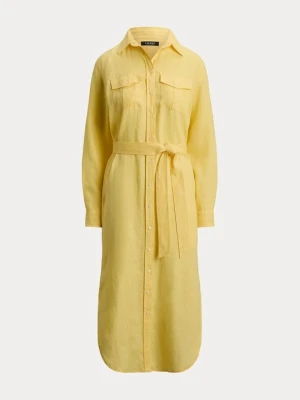 Sukienka koszulowa Lauren Ralph Lauren jasnożółty