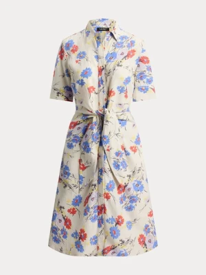 Sukienka koszulowa Lauren Ralph Lauren mleczny