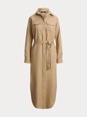 Sukienka koszulowa Lauren Ralph Lauren jasnobrązowy