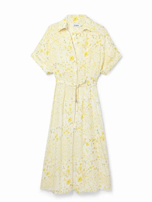 Sukienka koszulowa midi kwiaty Desigual