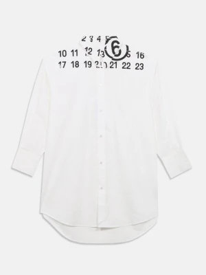 Sukienka koszulowa MM6 Maison Margiela biały