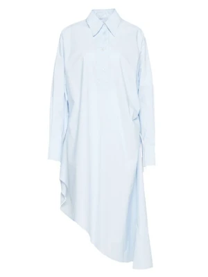 Sukienka koszulowa MM6 Maison Margiela jasnoniebieski